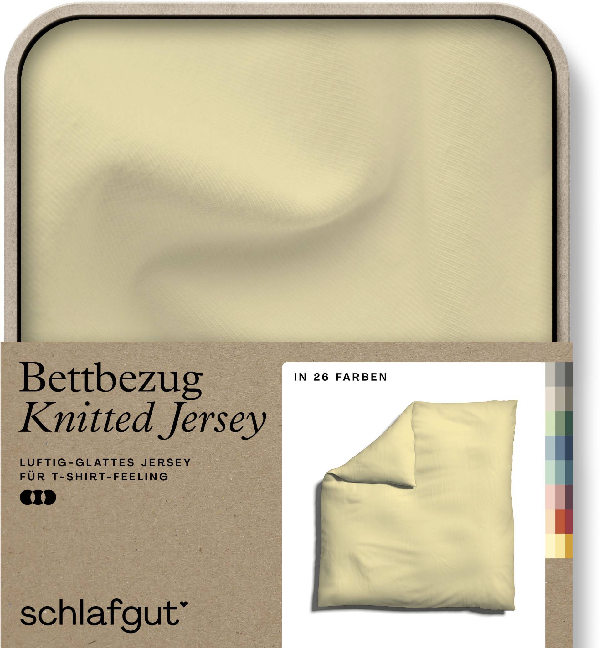 Schlafgut Bettbezug "Knitted Jersey uni, aus Bio-Baumwolle mit Elasthan, Reißverschluss", (1 St.) von Schlafgut