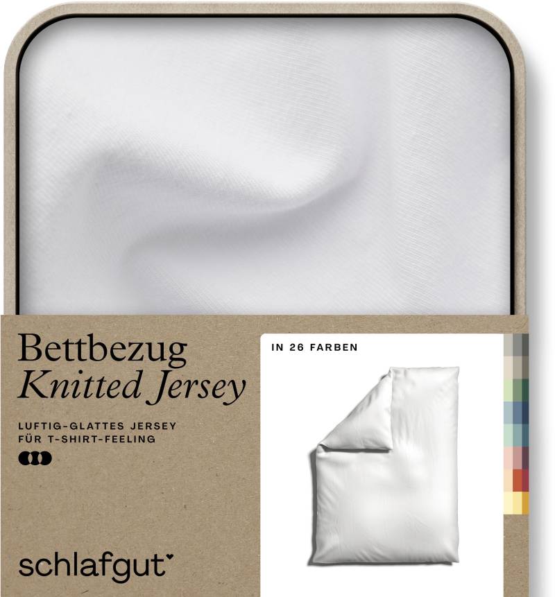 Schlafgut Bettbezug "Knitted Jersey uni, aus Bio-Baumwolle mit Elasthan, Reißverschluss" bügelfrei, Mix & Match Bettwäsche: passender Kissenbezug erhältlich von Schlafgut