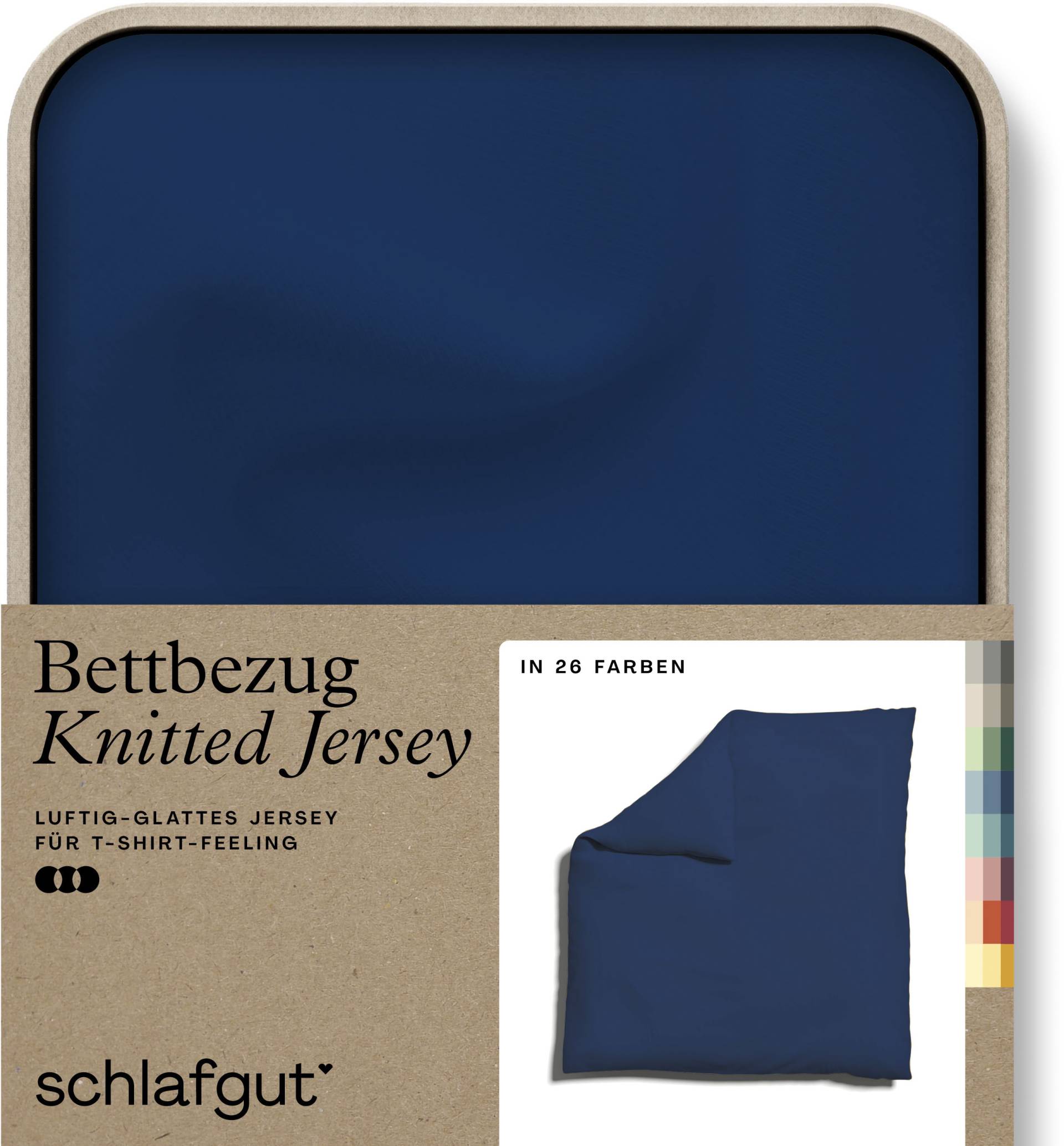 Schlafgut Bettbezug "Knitted Jersey uni, aus Bio-Baumwolle mit Elasthan, Reißverschluss" bügelfrei, Mix & Match Bettwäsche: passender Kissenbezug erhältlich von Schlafgut