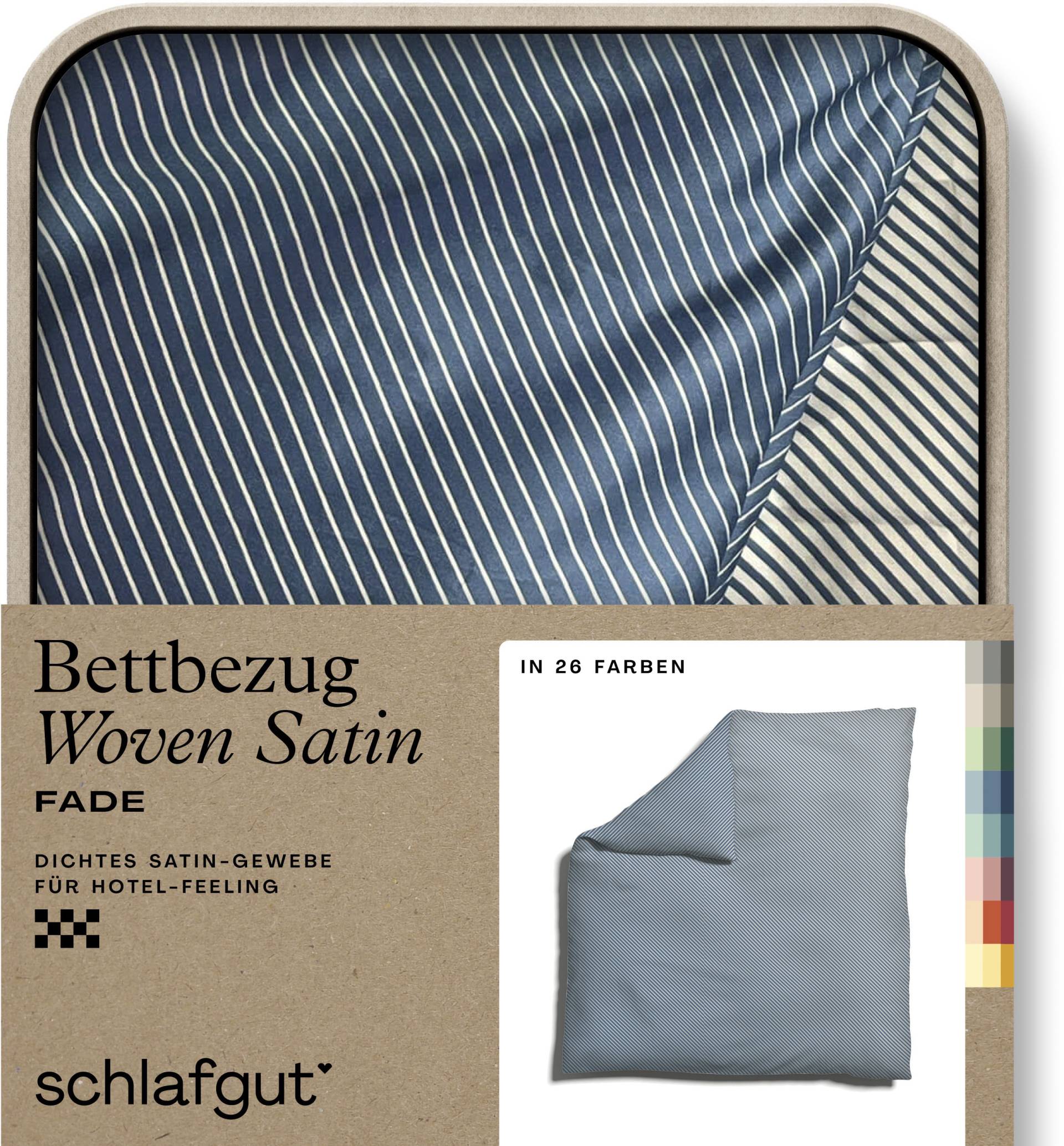 Schlafgut Bettbezug "Woven Satin Fade mit feinen Streifen", (1 St.), mit Farbverlauf, Mix & Match: passender Kissenbezug erhältlich von Schlafgut