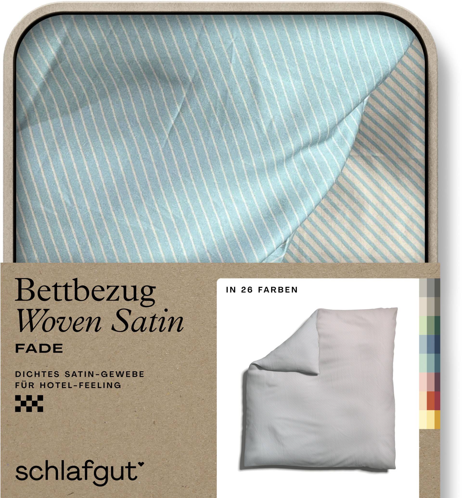 Schlafgut Bettbezug "Woven Satin Fade mit feinen Streifen", (1 St.) von Schlafgut