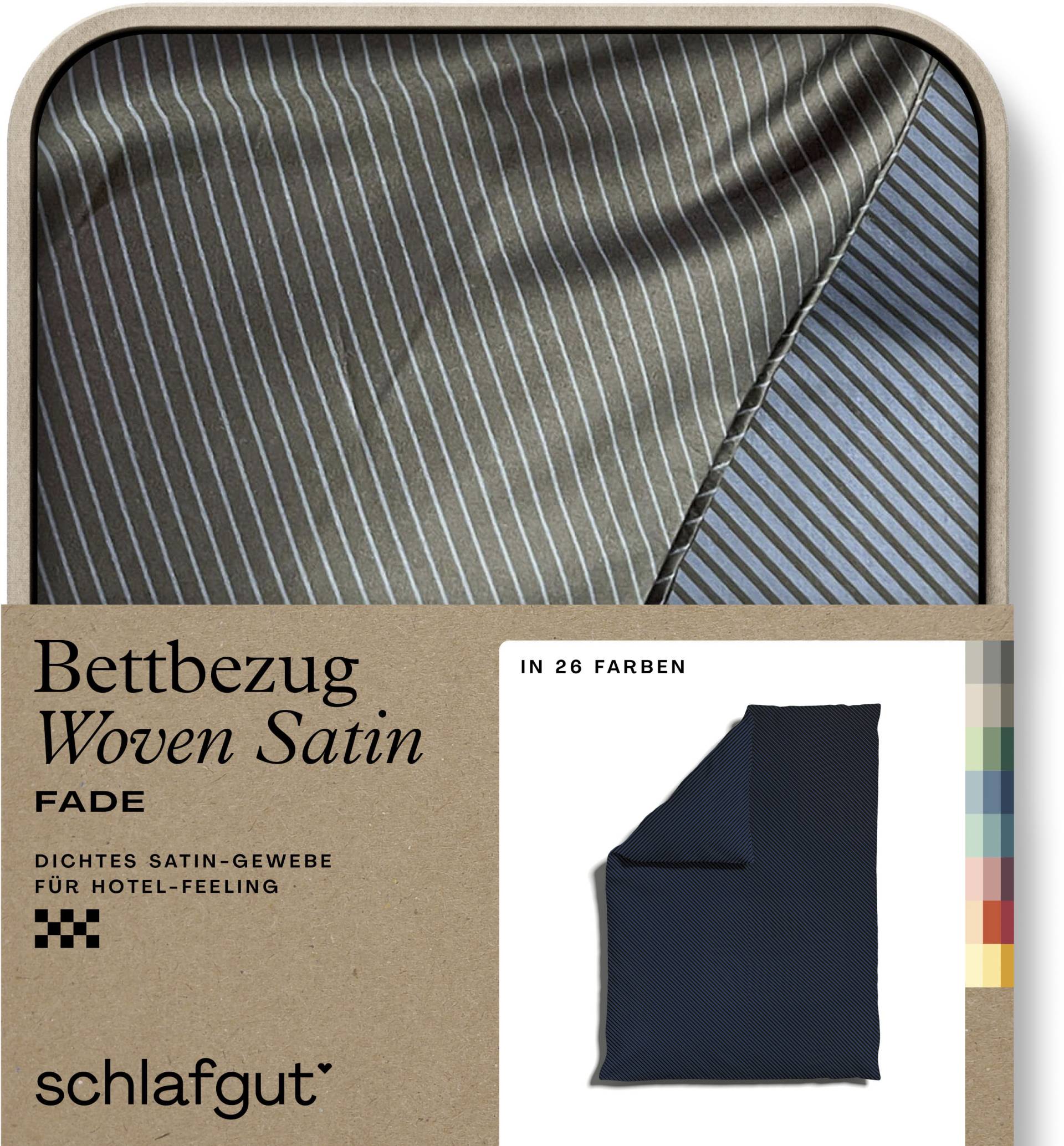 Schlafgut Bettbezug "Woven Satin Fade mit feinen Streifen" mit Farbverlauf, Mix & Match: passender Kissenbezug erhältlich von Schlafgut