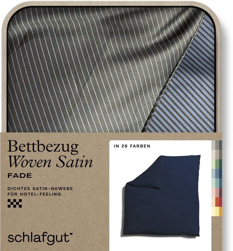 Schlafgut Bettbezug "Woven Satin Fade mit feinen Streifen" mit Farbverlauf, Mix & Match: passender Kissenbezug erhältlich von Schlafgut