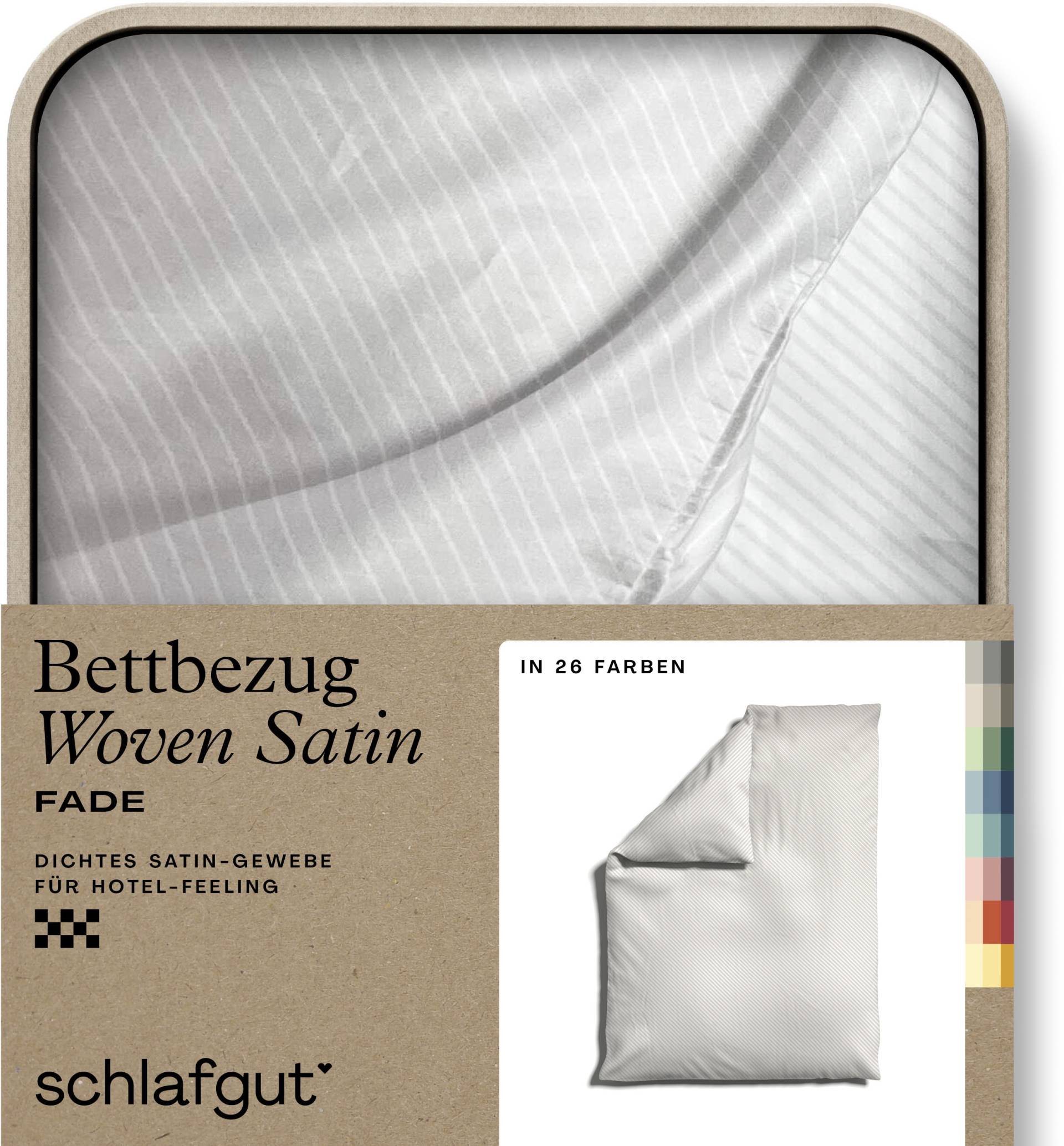Schlafgut Bettbezug "Woven Satin Fade mit feinen Streifen" mit Farbverlauf, Mix & Match: passender Kissenbezug erhältlich von Schlafgut