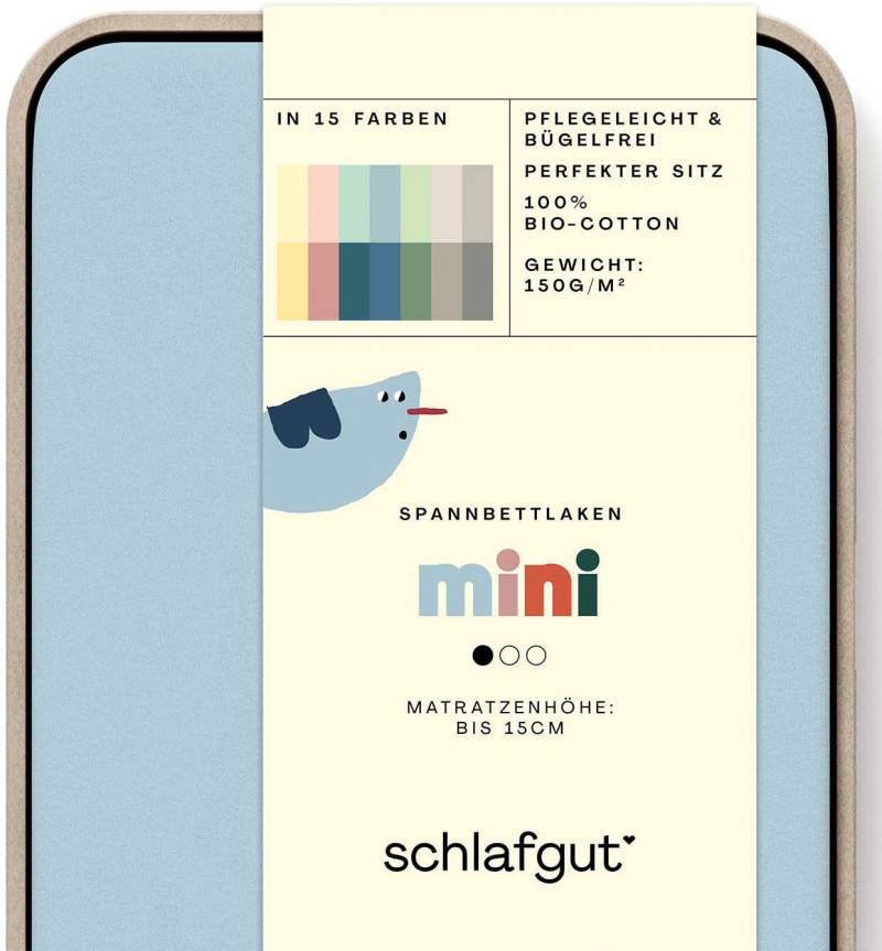 Schlafgut Spannbettlaken "Casual Mini Spannbettlaken" für Kinder, MADE IN GREEN by OEKO-TEX von Schlafgut