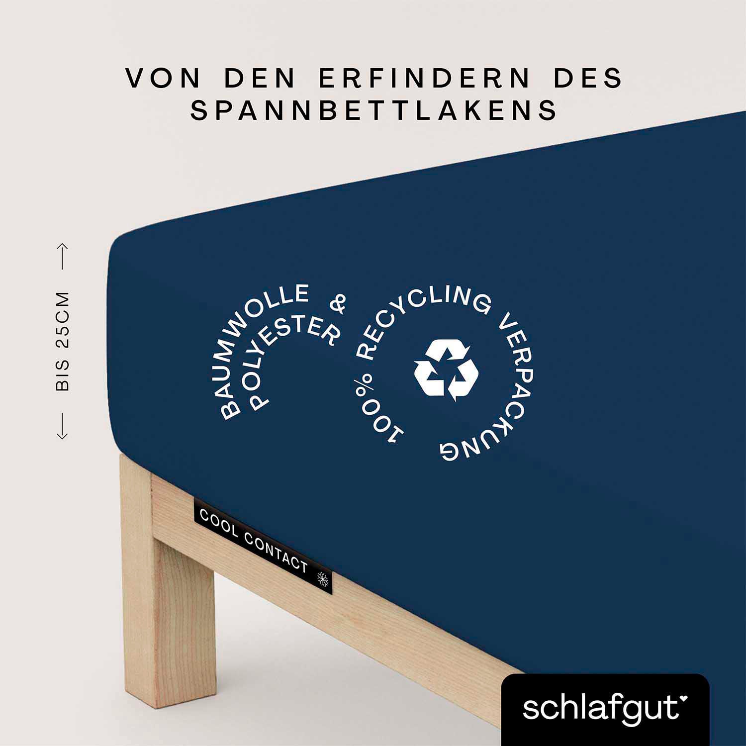 Schlafgut Spannbettlaken "Cool Contact" 100% gekämmte Mikrofaser von Schlafgut