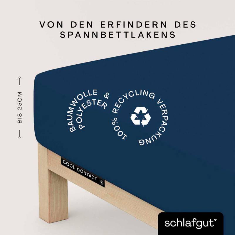 Schlafgut Spannbettlaken "Cool Contact" 100% gekämmte Mikrofaser von Schlafgut