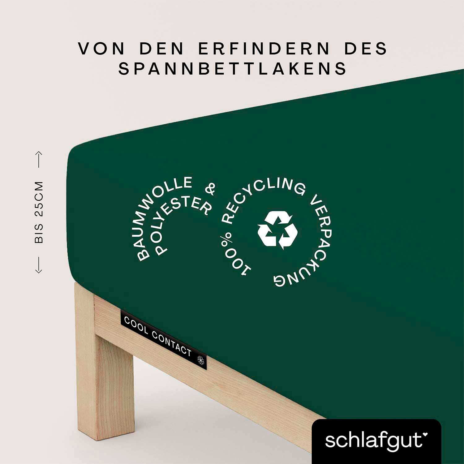 Schlafgut Spannbettlaken "Cool Contact" 100% gekämmte Mikrofaser von Schlafgut