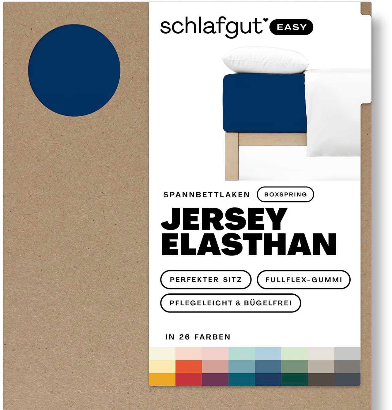 Schlafgut Spannbettlaken "EASY Jersey Elasthan Boxspring" von Schlafgut