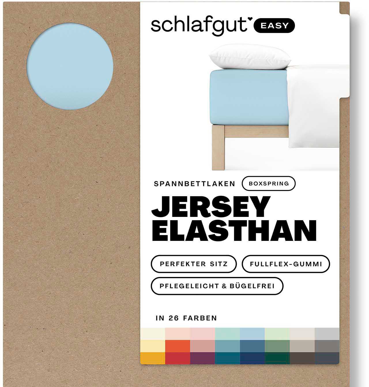 Schlafgut Spannbettlaken "EASY Jersey Elasthan Boxspring" von Schlafgut