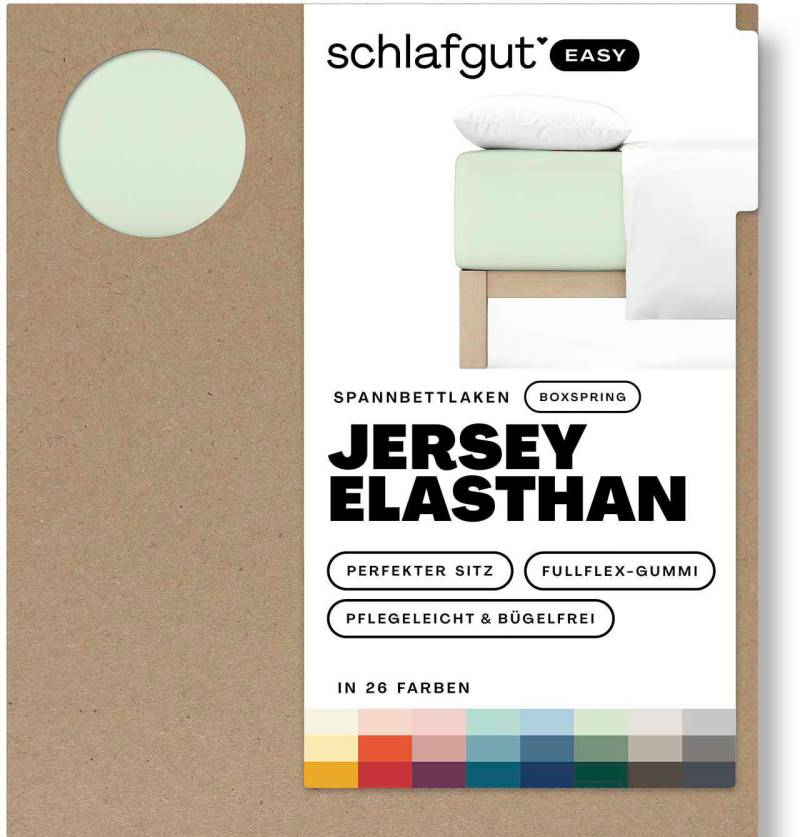 Schlafgut Spannbettlaken "EASY Jersey Elasthan Boxspring", MADE IN GREEN by OEKO-TEX von Schlafgut