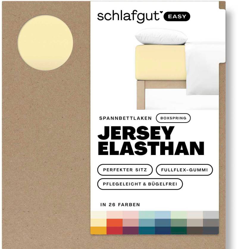 Schlafgut Spannbettlaken "EASY Jersey Elasthan Boxspring" MADE IN GREEN by OEKO-TEX von Schlafgut