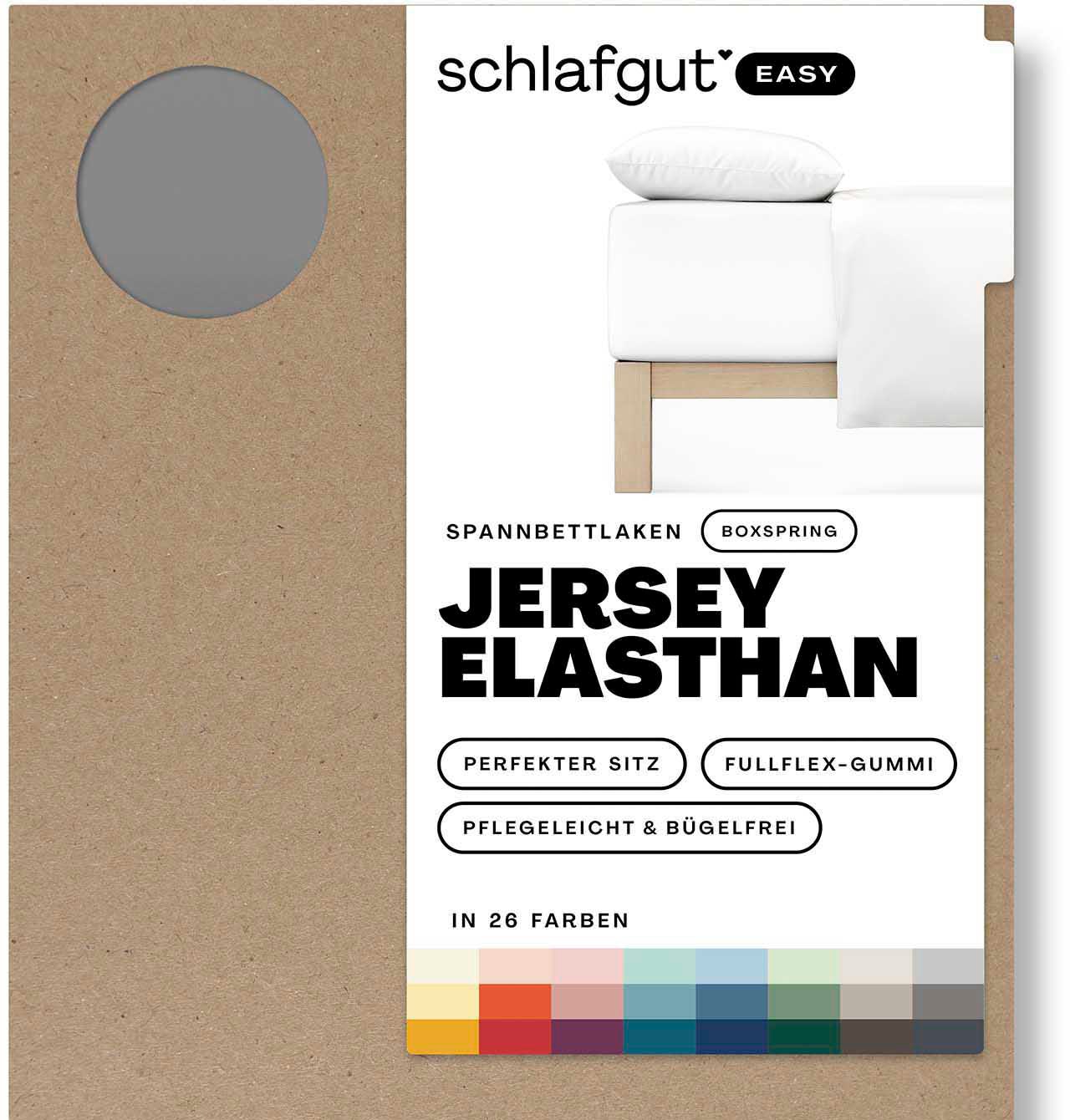 Schlafgut Spannbettlaken "EASY Jersey Elasthan Boxspring" MADE IN GREEN by OEKO-TEX von Schlafgut