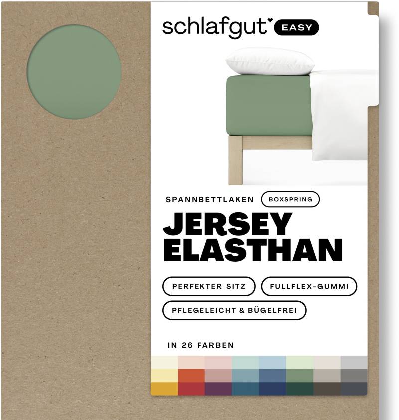 Schlafgut Spannbettlaken "EASY Jersey Elasthan Boxspring" MADE IN GREEN by OEKO-TEX von Schlafgut