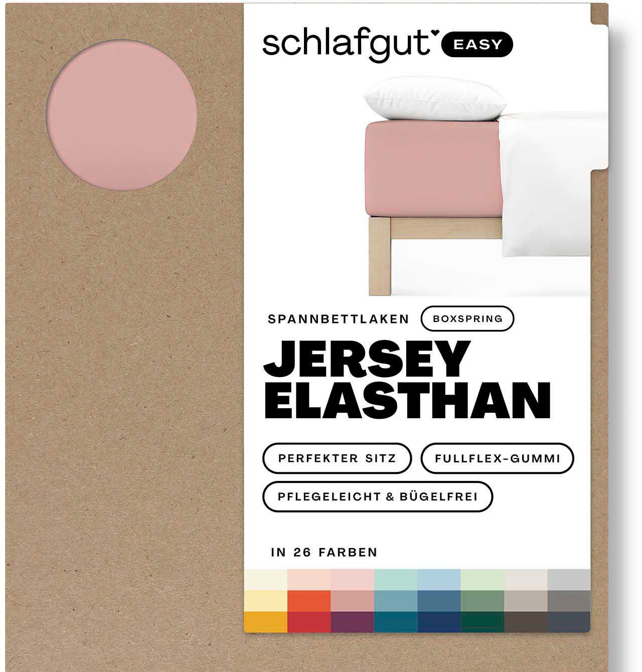 Schlafgut Spannbettlaken "EASY Jersey Elasthan Boxspring" MADE IN GREEN by OEKO-TEX von Schlafgut