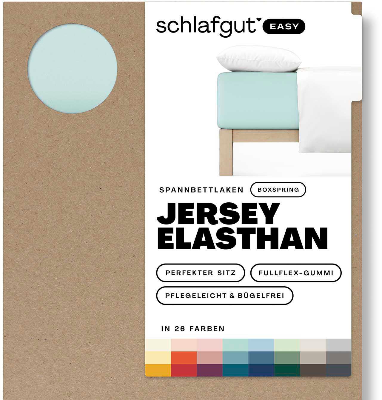 Schlafgut Spannbettlaken "EASY Jersey Elasthan Boxspring" MADE IN GREEN by OEKO-TEX von Schlafgut
