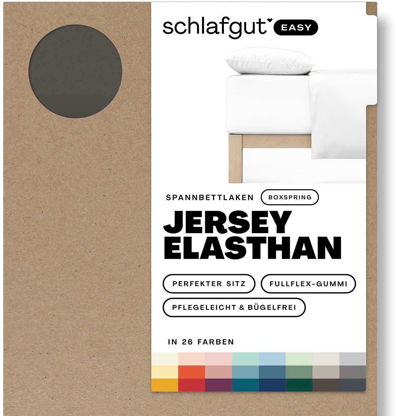 Schlafgut Spannbettlaken "EASY Jersey Elasthan Boxspring" MADE IN GREEN by OEKO-TEX von Schlafgut