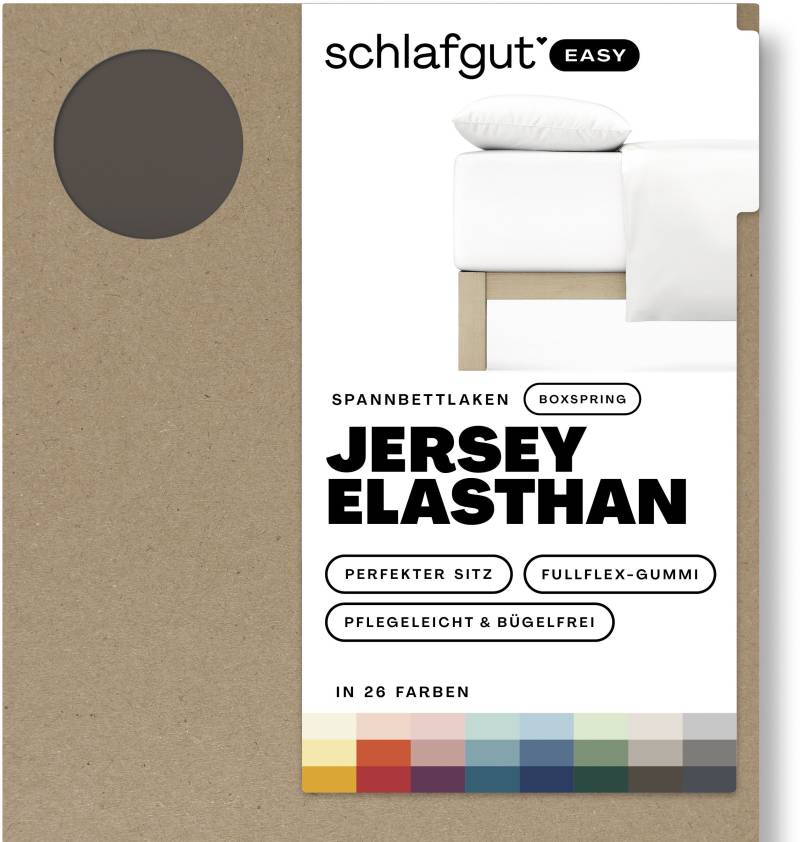 Schlafgut Spannbettlaken "EASY Jersey Elasthan Boxspring" MADE IN GREEN by OEKO-TEX von Schlafgut