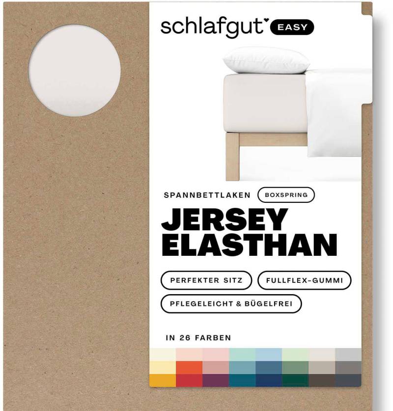 Schlafgut Spannbettlaken "EASY Jersey Elasthan Boxspring" MADE IN GREEN by OEKO-TEX von Schlafgut