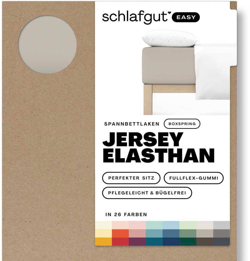 Schlafgut Spannbettlaken "EASY Jersey Elasthan Boxspring" MADE IN GREEN by OEKO-TEX von Schlafgut