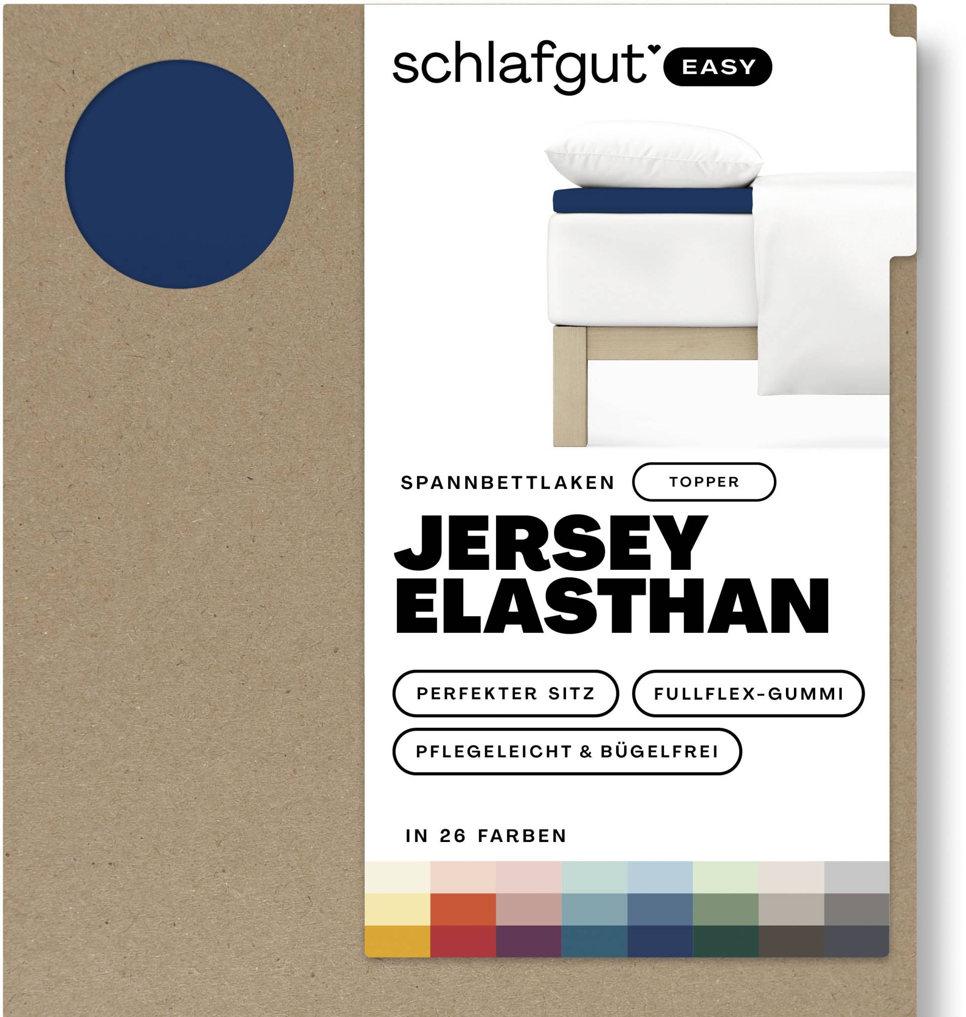 Schlafgut Spannbettlaken "EASY Jersey Elasthan Topper" von Schlafgut