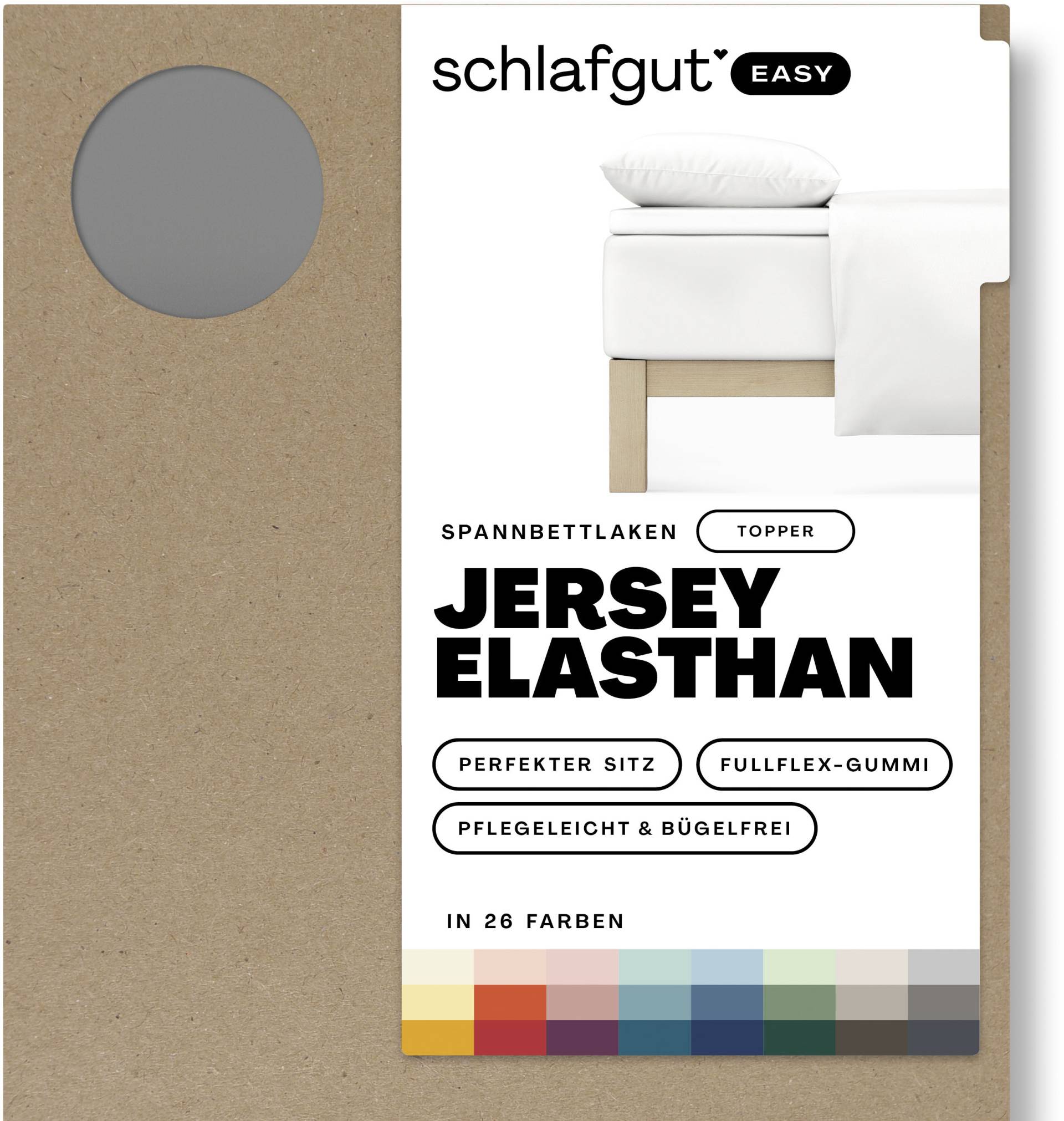 Schlafgut Spannbettlaken "EASY Jersey Elasthan Topper" von Schlafgut