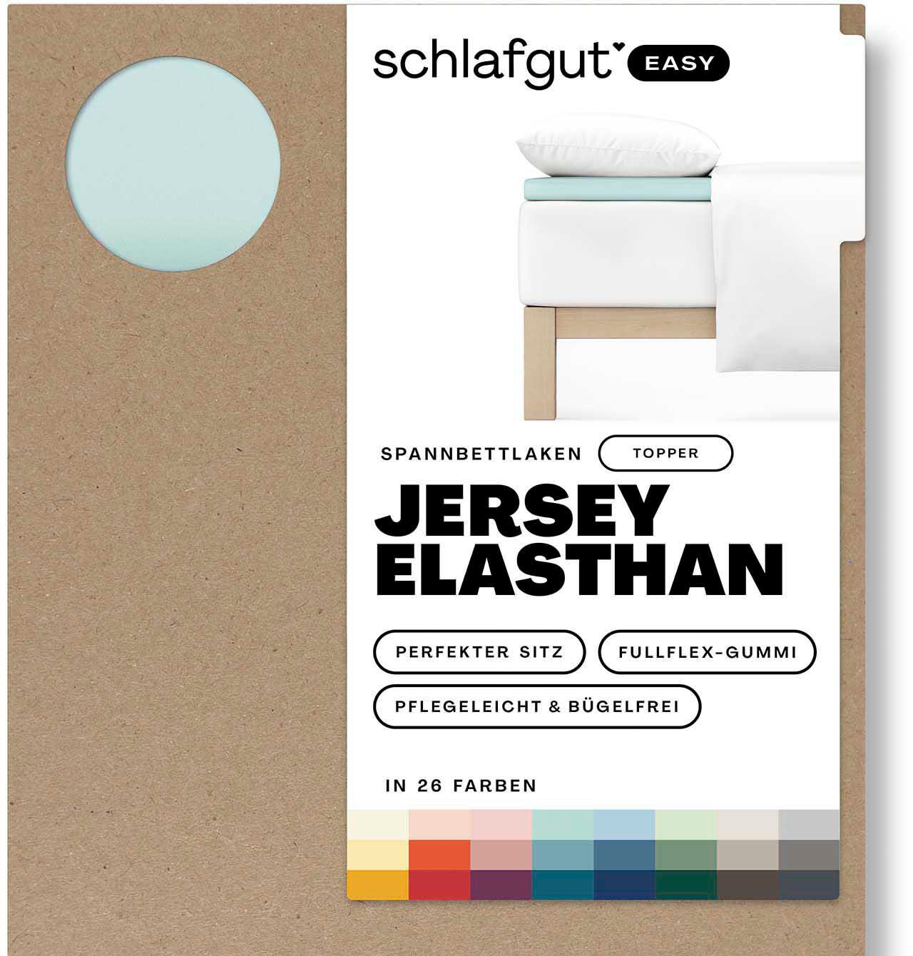 Schlafgut Spannbettlaken "EASY Jersey Elasthan Topper" von Schlafgut