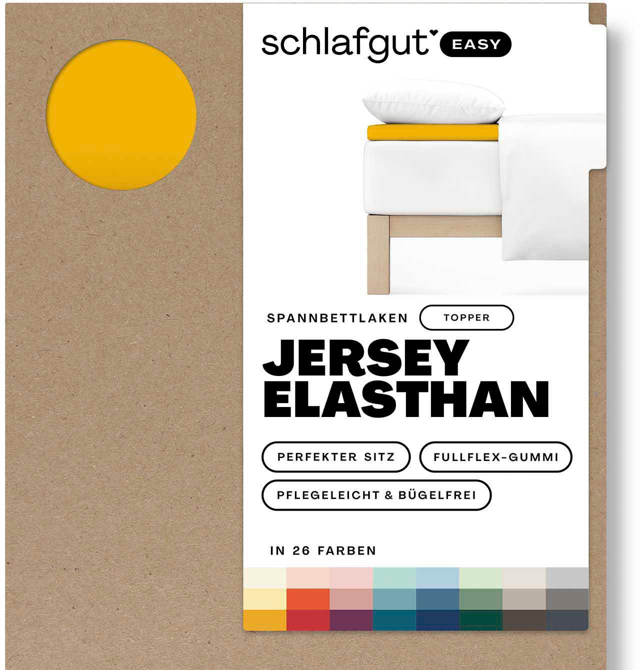 Schlafgut Spannbettlaken "EASY Jersey Elasthan Topper" von Schlafgut