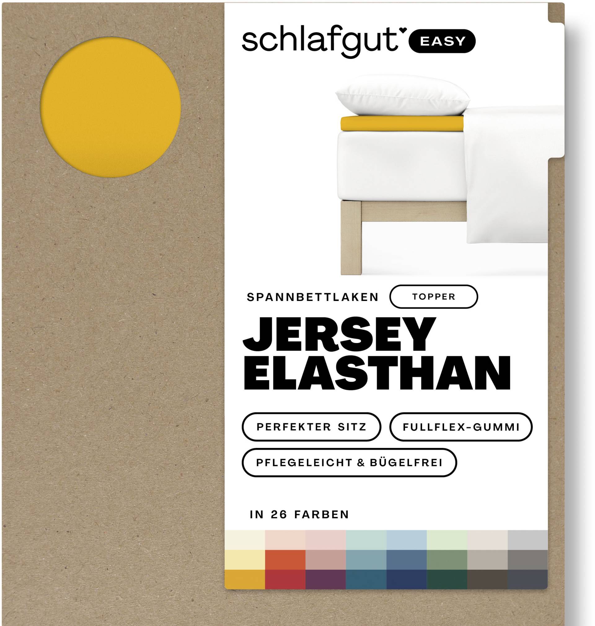 Schlafgut Spannbettlaken "EASY Jersey Elasthan Topper" von Schlafgut