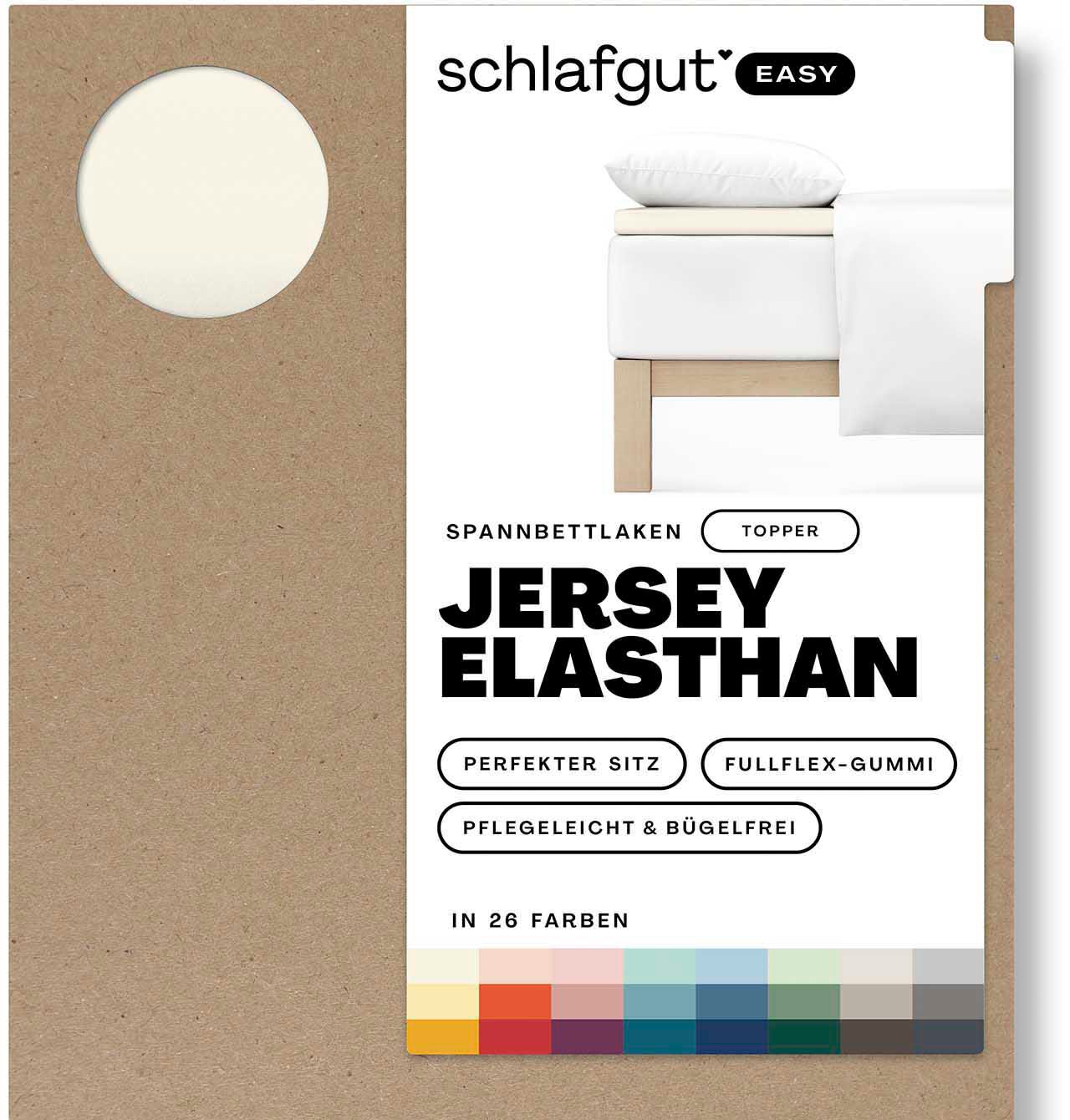 Schlafgut Spannbettlaken "EASY Jersey Elasthan Topper" von Schlafgut