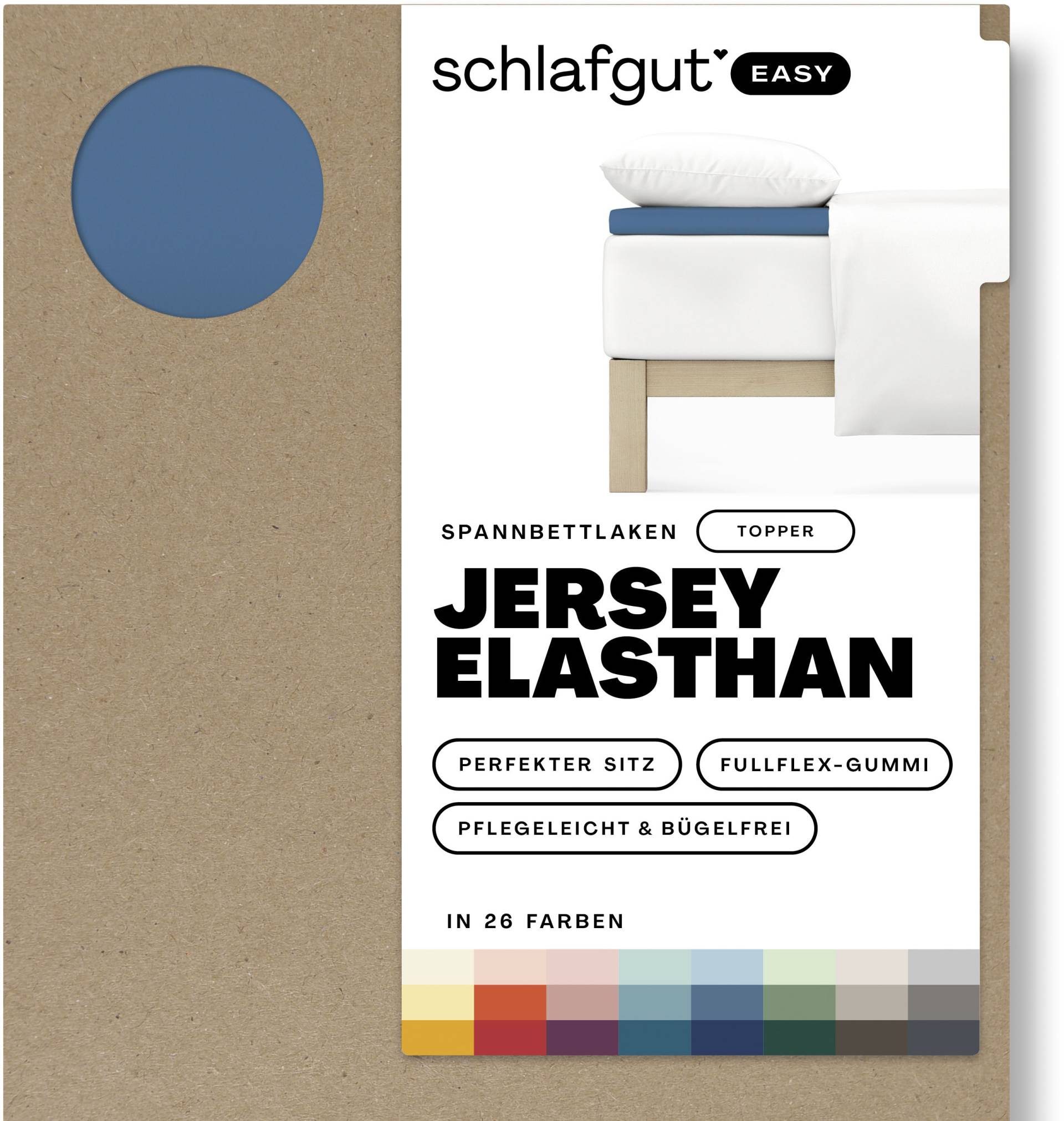 Schlafgut Spannbettlaken "EASY Jersey Elasthan Topper" von Schlafgut