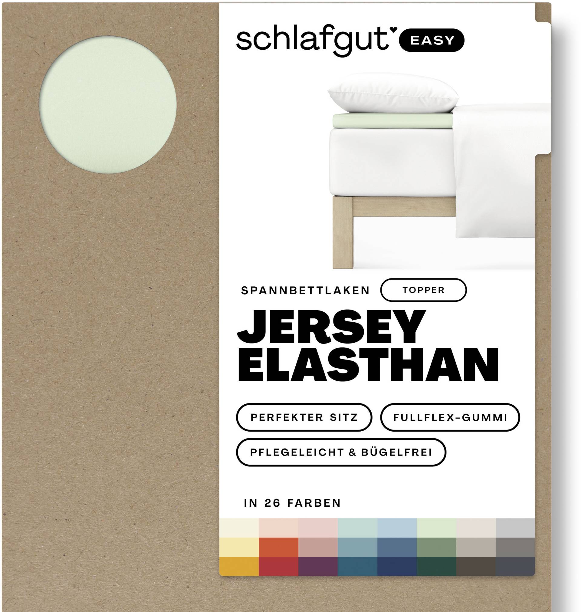 Schlafgut Spannbettlaken "EASY Jersey Elasthan Topper" von Schlafgut