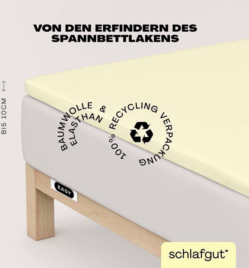 Schlafgut Spannbettlaken "EASY Jersey Elasthan Topper" MADE IN GREEN by OEKO-TEX von Schlafgut