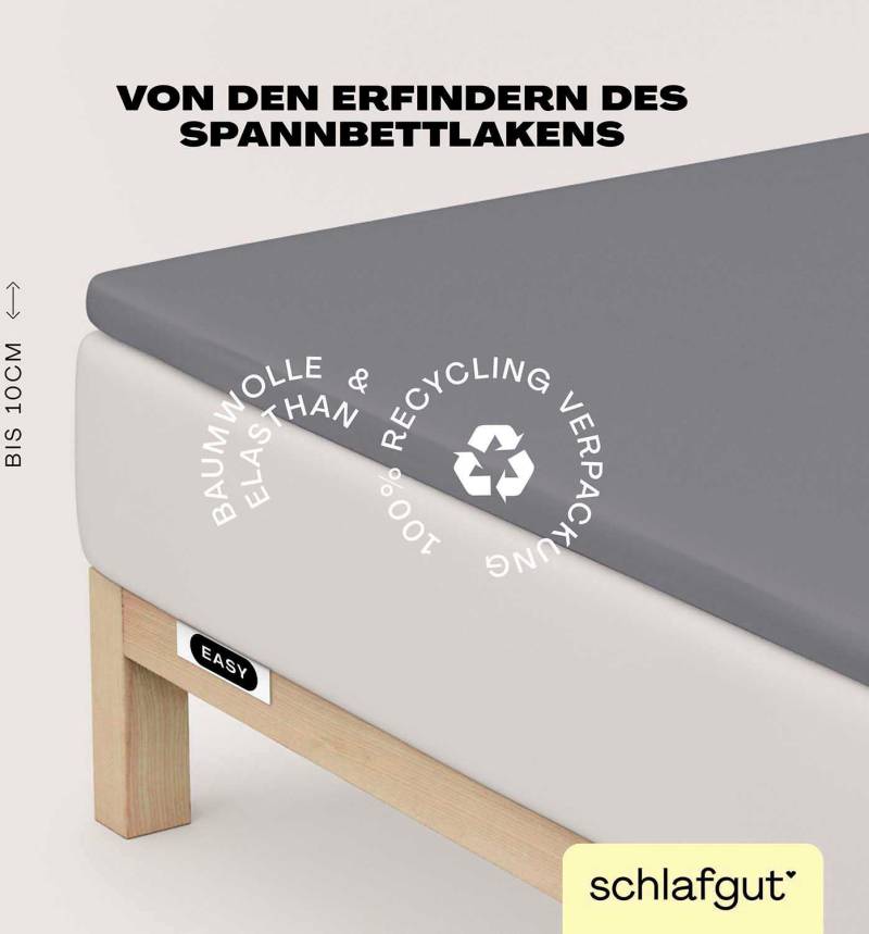 Schlafgut Spannbettlaken "EASY Jersey Elasthan Topper" MADE IN GREEN by OEKO-TEX von Schlafgut