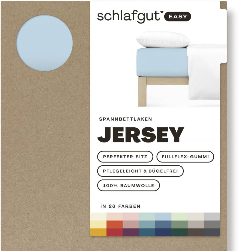 Schlafgut Spannbettlaken "EASY aus 100% Baumwolle, weich & saugfähig, Marken-Bettlaken" für Matratzen bis 22 cm Höhe, in 90x200, 140x200 oder 180x200 cm von Schlafgut