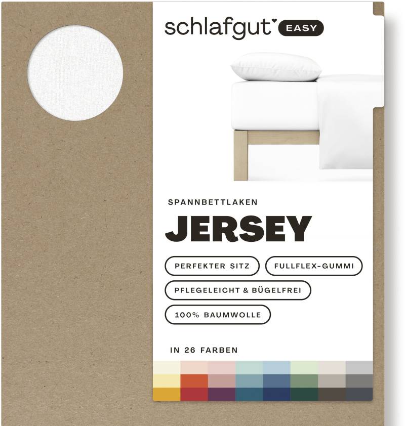 Schlafgut Spannbettlaken "EASY aus 100% Baumwolle, weich & saugfähig, Marken-Bettlaken" für Matratzen bis 22 cm Höhe, in 90x200, 140x200 oder 180x200 cm von Schlafgut