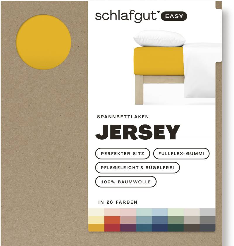 Schlafgut Spannbettlaken "EASY aus 100% Baumwolle, weich & saugfähig, Marken-Bettlaken" für Matratzen bis 22 cm Höhe, in 90x200, 140x200 oder 180x200 cm von Schlafgut