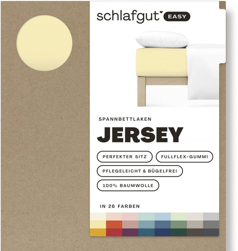 Schlafgut Spannbettlaken "EASY aus 100% Baumwolle, weich & saugfähig, Marken-Bettlaken" für Matratzen bis 22 cm Höhe, in 90x200, 140x200 oder 180x200 cm von Schlafgut