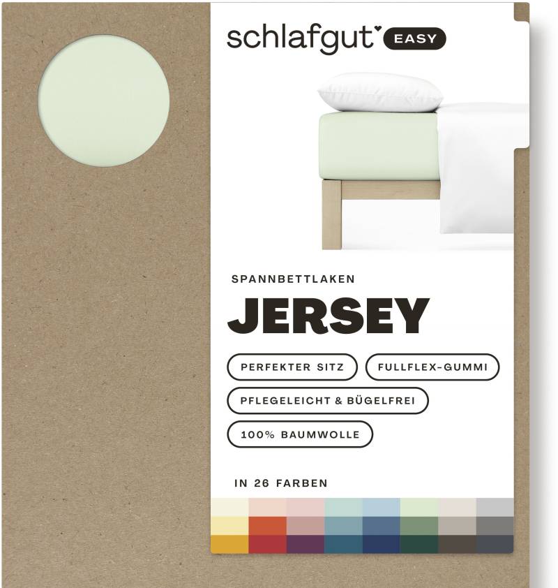 Schlafgut Spannbettlaken "EASY aus 100% Baumwolle, weich & saugfähig, Marken-Bettlaken" für Matratzen bis 22 cm Höhe, in 90x200, 140x200 oder 180x200 cm von Schlafgut