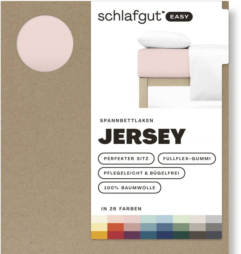 Schlafgut Spannbettlaken "EASY aus 100% Baumwolle, weich & saugfähig, Marken-Bettlaken" für Matratzen bis 22 cm Höhe, in 90x200, 140x200 oder 180x200 cm von Schlafgut