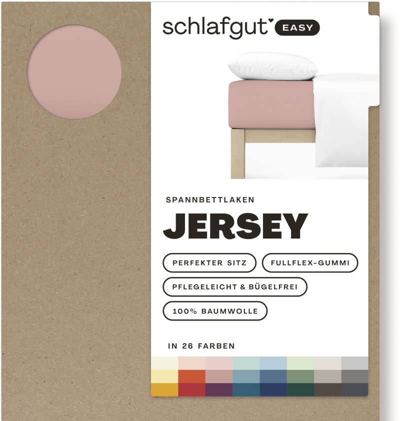 Schlafgut Spannbettlaken "EASY aus 100% Baumwolle, weich & saugfähig, Marken-Bettlaken" für Matratzen bis 22 cm Höhe, in 90x200, 140x200 oder 180x200 cm von Schlafgut