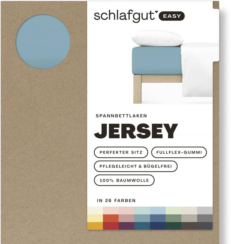 Schlafgut Spannbettlaken "EASY aus 100% Baumwolle, weich & saugfähig, Marken-Bettlaken" für Matratzen bis 22 cm Höhe, in 90x200, 140x200 oder 180x200 cm von Schlafgut