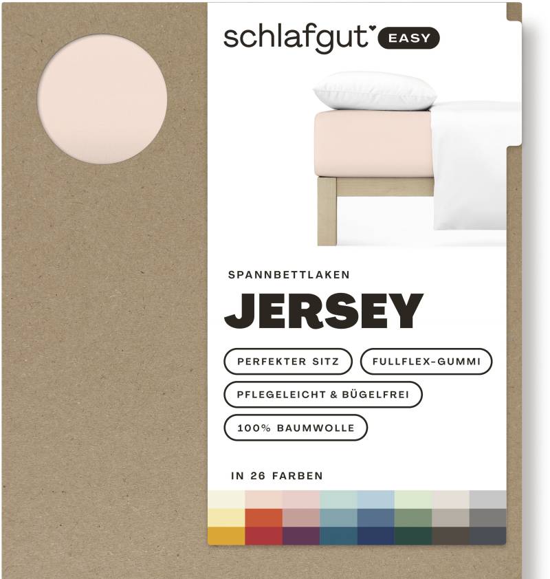 Schlafgut Spannbettlaken "EASY aus 100% Baumwolle, weich & saugfähig, Marken-Bettlaken" für Matratzen bis 22 cm Höhe, in 90x200, 140x200 oder 180x200 cm von Schlafgut