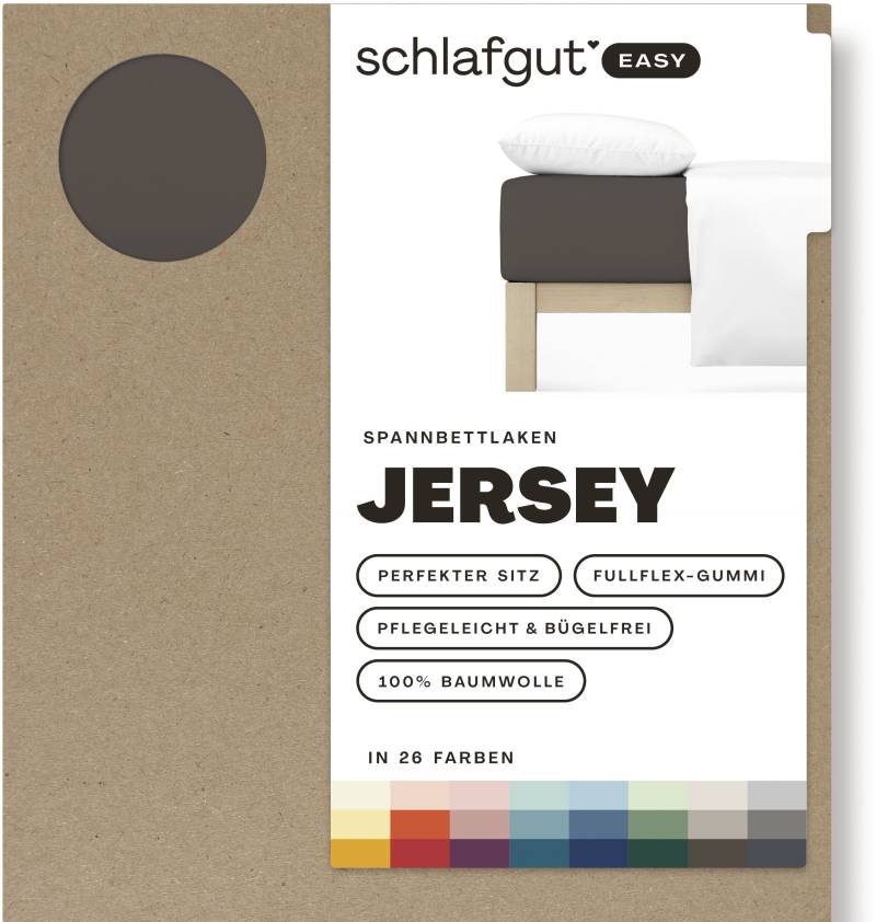 Schlafgut Spannbettlaken "EASY aus 100% Baumwolle, weich & saugfähig, Marken-Bettlaken" für Matratzen bis 22 cm Höhe, in 90x200, 140x200 oder 180x200 cm von Schlafgut
