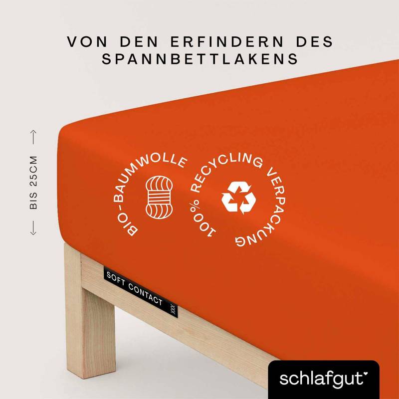 Schlafgut Spannbettlaken "Soft Contact" 100% Bio Baumwolle von Schlafgut