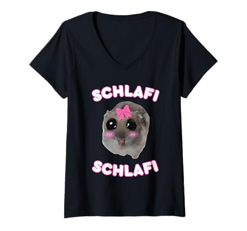 Damen Schlafi Schlafi lustiges Meme T-Shirt mit V-Ausschnitt von Schlafi Schlafi