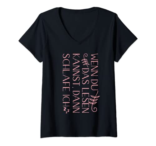 Damen Schlafshirt Mädchen Mit Lustigem Spruch T-Shirt mit V-Ausschnitt von Schlafshirts And Shorts Frauen Kurzarm Kinder