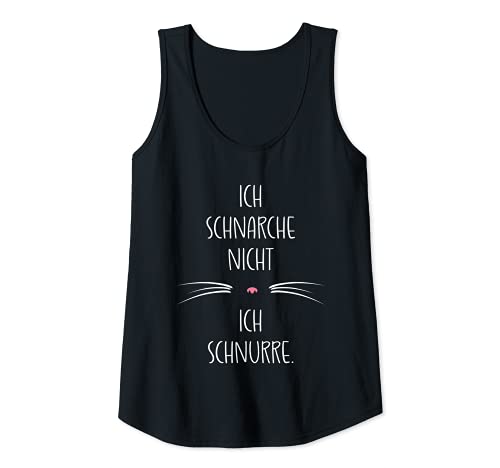 Damen Ich Schnarche Nicht Ich Schnurre - Schlafshirt Katzen Pyjama Tank Top von Schlafshirts für Damen und Mädchen