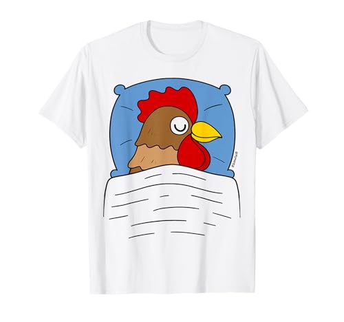 Schlafshirt Hahn Braun mit Kissen Blau T-Shirt Schlafshirt Hahn Braun mit Kissen Blau T-Shirt von Schlafys