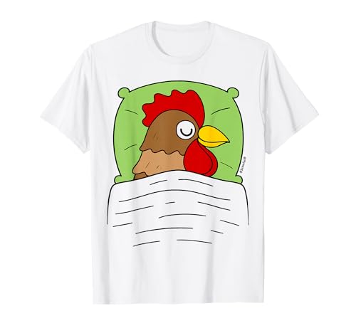 Schlafshirt Hahn Braun mit Kissen Grün T-Shirt Schlafshirt Hahn Braun mit Kissen Grün T-Shirt von Schlafys